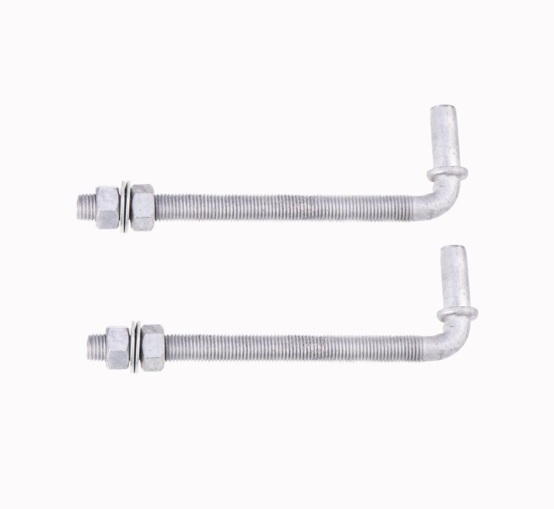 Dailydanny J-Bolt Post Hinge with 5/8"" Hinge Pin Galvanized Post Gate Hinge for Chain Link Fence, Washers & Nuts Included (8"" (2 Pcs)) - Image 5